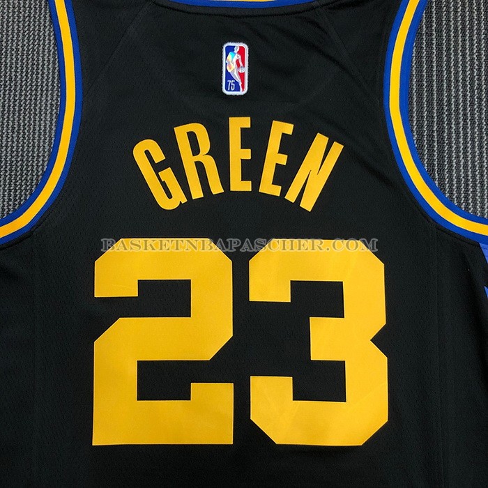Maillot Golden State Warriors Draymond Green NO 23 Ville 2021-22 Noir
